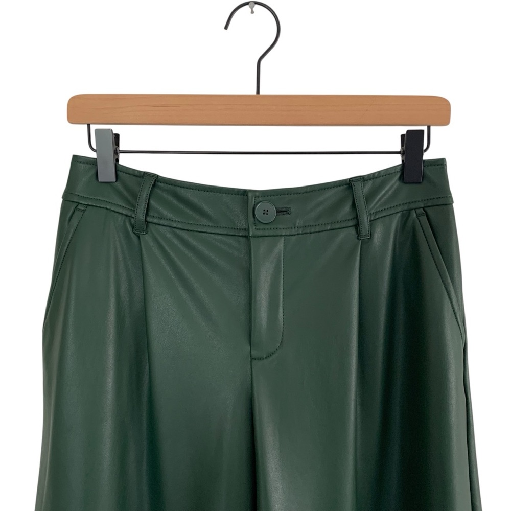 Anthro Green Vegan Wide Leg Culotte Pants (Boho Coquette Indie Retro 60’s 70’s) - Picture 5 of 9